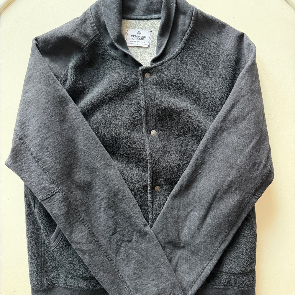 Large Reigning Champ Men's Polartec Varsity Jacket